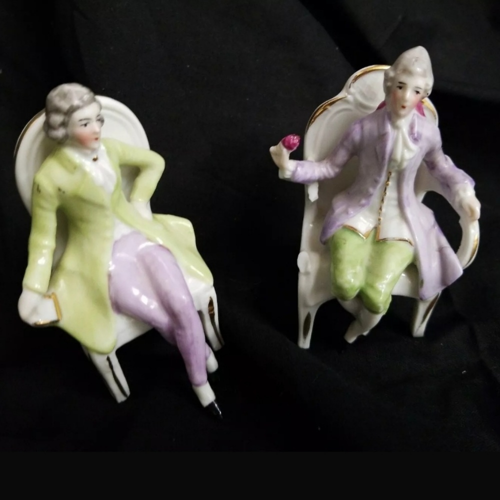 Vintage Porcelain Victorian Figurines Set